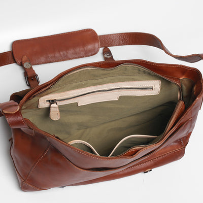 Bolso Mensajero de Cuero Vintage Pulido Piel de Res Premium - Image 4