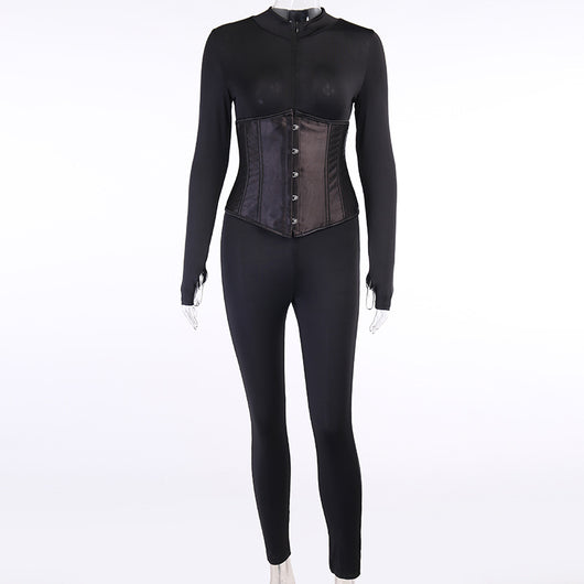 Jumpsuit Casual con Cierre Frontal y Ajuste en Cintura - Image 7