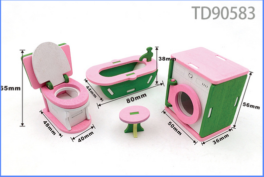 Casa de Muñecas de Madera Miniatura para Juego Infantil - Image 2