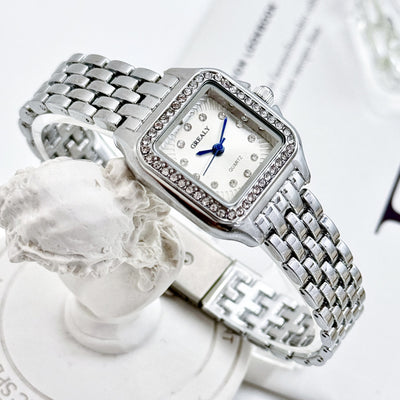 Reloj Cuadrado Retro Impermeable para Mujer con Cristales Incrustados - Image 14