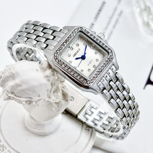 Reloj Cuadrado Retro Impermeable para Mujer con Cristales Incrustados - Image 14