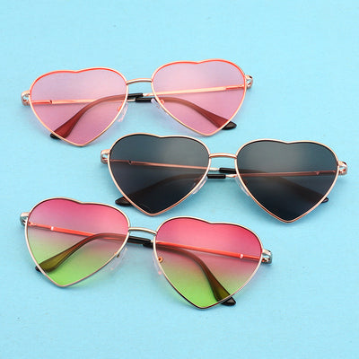 Gafas de Sol Metálicas en Forma de Corazón Durazno - Image 3