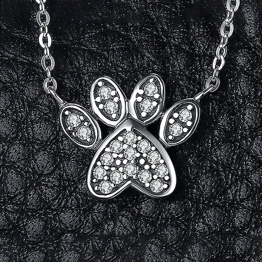Aretes de Plata con Huellas de Animales Kawaii - Image 2