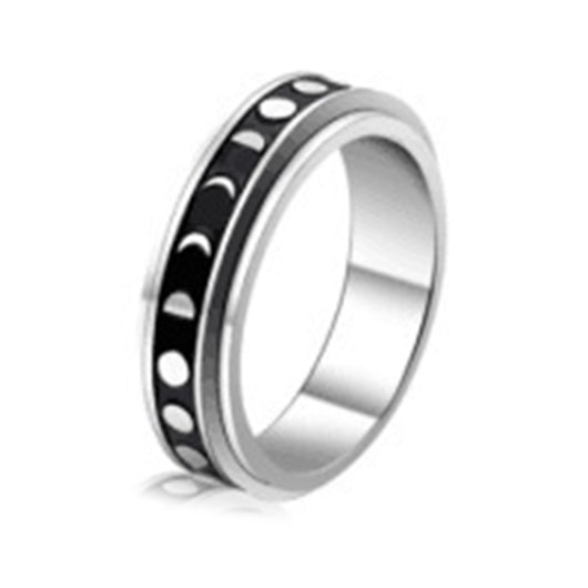 Anillo Giratorio Doble de Acero Titanio para Hombre - Image 26