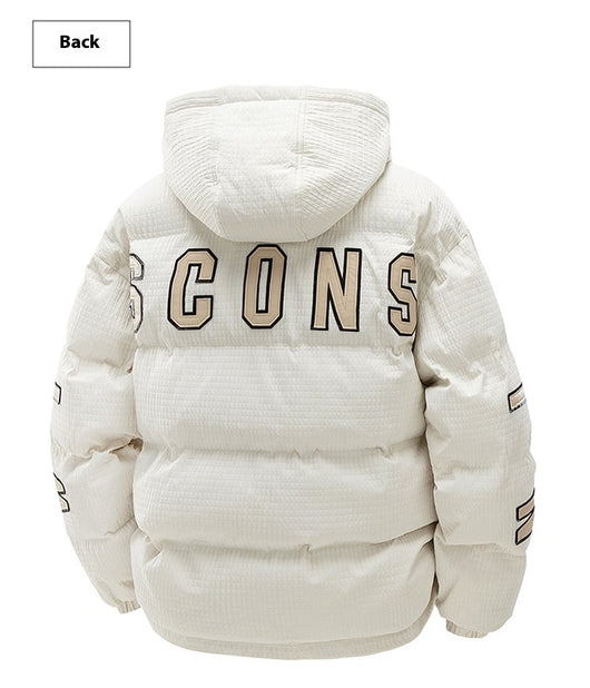 Chaqueta Acolchada de Invierno para Hombre con Capucha y Estampado Urbano - Image 13