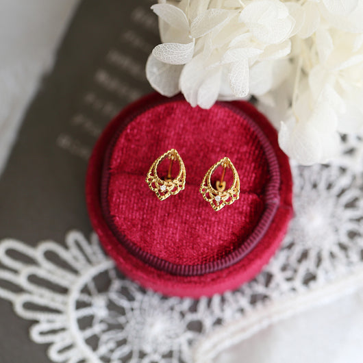 Aretes de Plata Esterlina Floral Retro Edición Navideña - Image 11