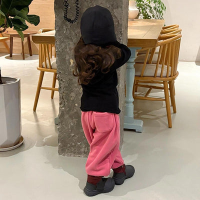 Pantalones de Buzo para Niñas Rojo Rosado - Otoño e Invierno - Image 9