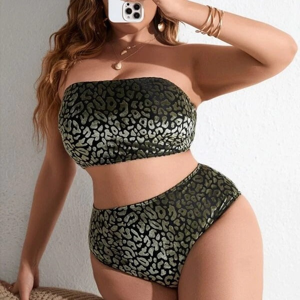 Bikini Talle Grande Cintura Alta con Abertura Lateral