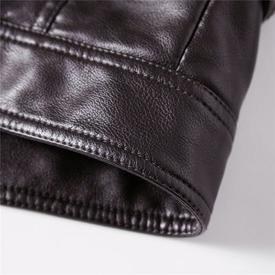 Chaqueta de Cuero para Motociclista con Forro Polar - Image 9