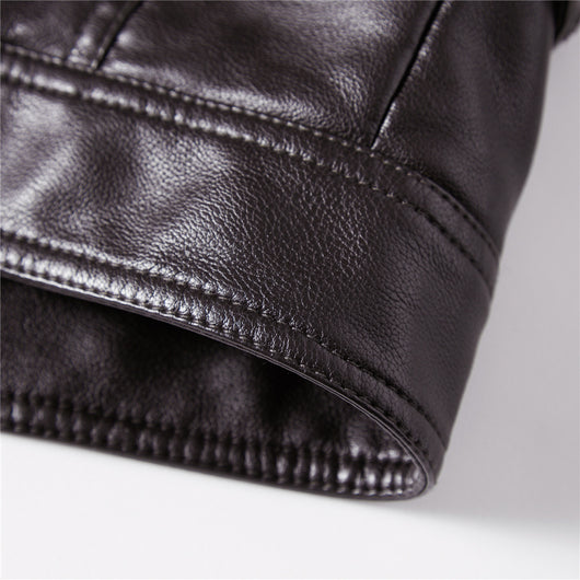 Chaqueta de Cuero para Motociclista con Forro Polar - Image 9