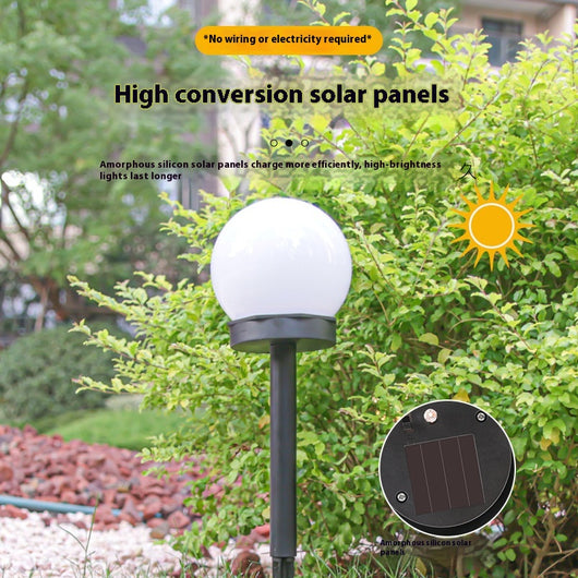 Lámpara Solar Esférica para Jardín con Enchufe - Image 2
