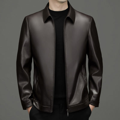 Chaqueta de Cuero PU Estilo Ejecutivo con Solapa - Otoño - Image 3