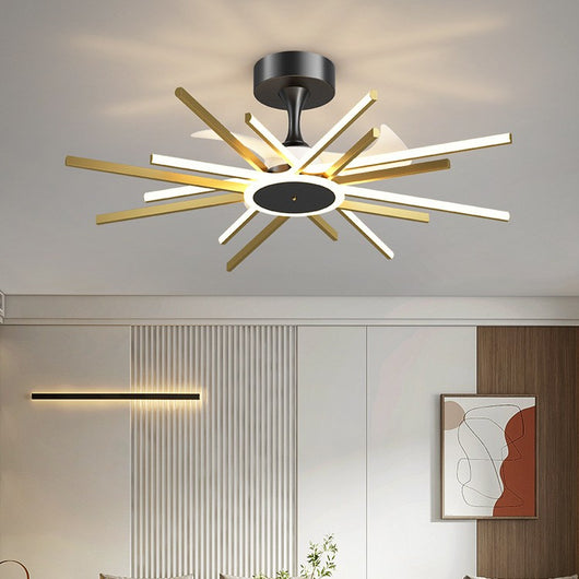 Lámpara Ventilador de Techo Nórdico Luxury - Diseño Moderno y Minimalista
