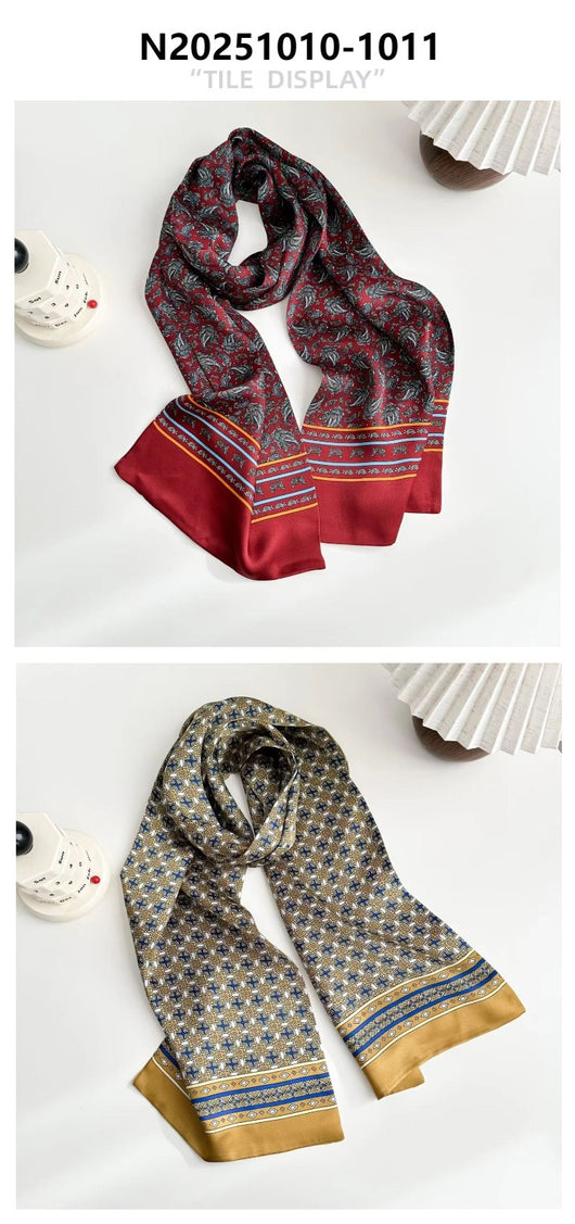 Pañuelo de Seda Reversible para Hombre con Estampado Doble Cara - Image 14
