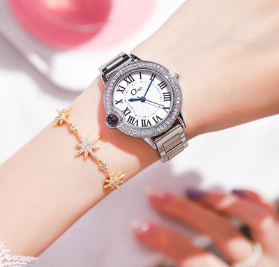 Reloj de Moda para Mujer con Banda de Acero y Micro-grabado de Diamantes - Image 11