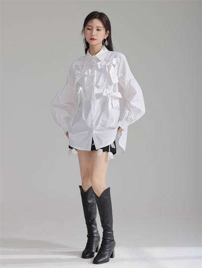 Blusa Blanca con Moño para Mujer - Image 16