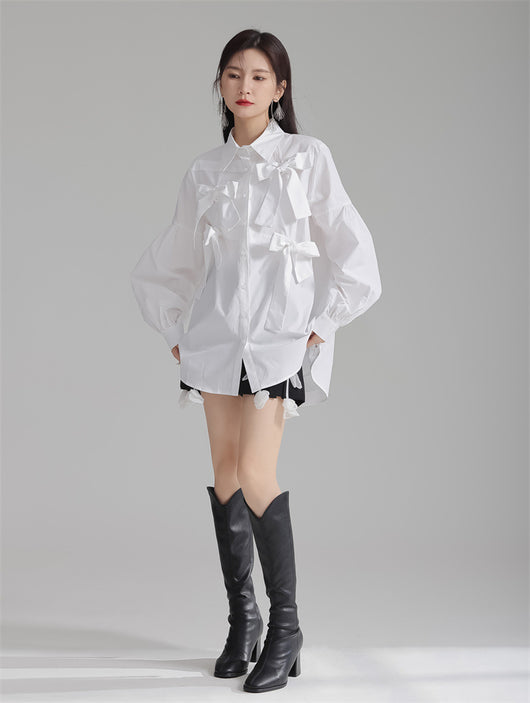 Blusa Blanca con Moño para Mujer - Image 16