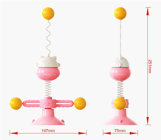 Juguete Interactivo para Gatos - Pelota Giratoria con Resorte - Image 4