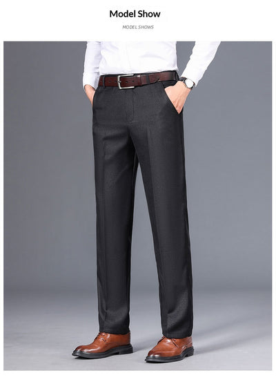 Pantalones de Vestir Rectos para Hombre - Elegancia Casual Otoño Invierno - Image 17