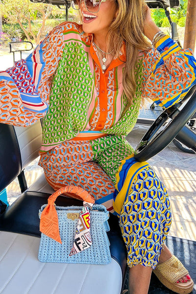 Conjunto de Traje Casual con Camisa Estampada - Image 16