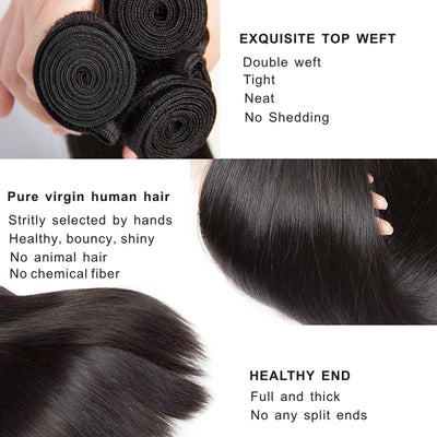 Extensiones de Cabello Liso para Mujeres - Volumen y Largo Instantáneo - Image 7