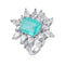 European and American New Cold Wind Adjustable Opening Ring Green