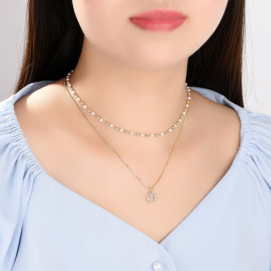 Collar Colgante Doble Perla Wind Ins para Mujer - Image 12