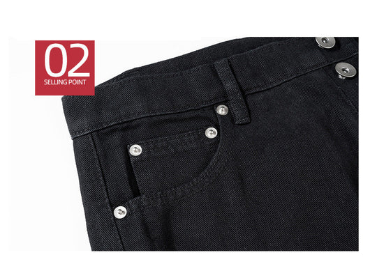Jeans Negros de Invierno con Cierre Espiral y Bolsillos Grandes - Image 12