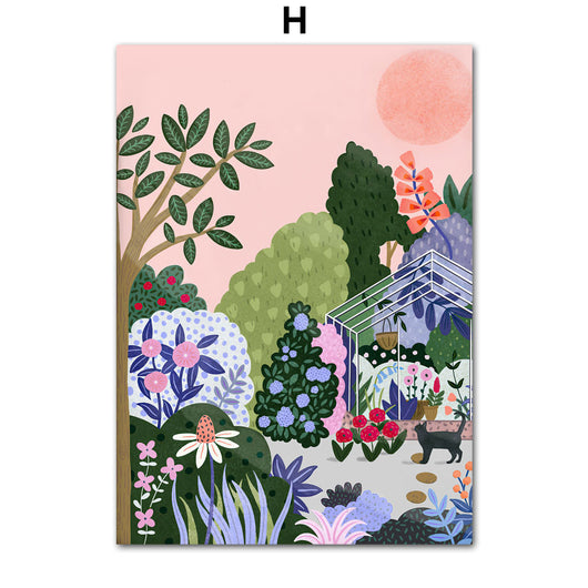 Lienzo de Pared Jungle Tropical con Koala, Tigre, Leopardo y Flores - Image 12