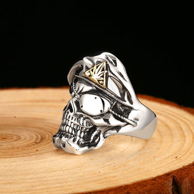 Anillo de Calavera Hip Hop Punk Plata 925 Estilo Personalidad - Image 3