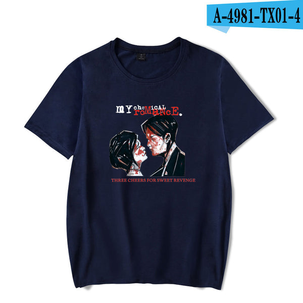Playera Suelta My Chemical Romance para Hombre de Manga Corta