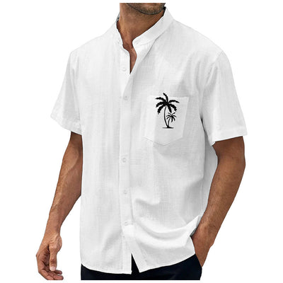 Camisa Hombre Estampado Árbol de Coco con Rayas Geométricas - Image 6