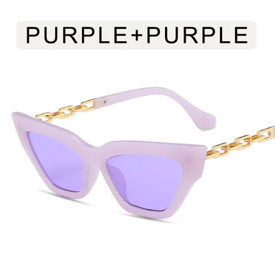 Gafas de Sol Cat Eye con Cadena para Mujer - Image 8