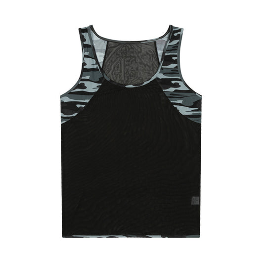 Playera de Yoga Deportiva para Hombre con Malla y Bloques de Color - Image 8