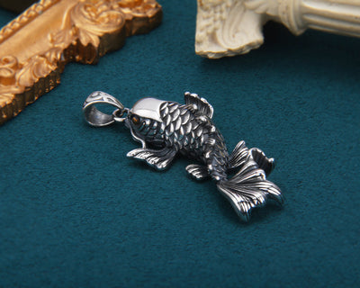 Dije de Plata Esterlina Dragón Saltador de Peces Diseño Personalizado Unisex - Image 8