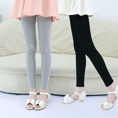 Leggings Niña Verano Modal Delgado Pantalón 3/4 Elástico Talla Grande