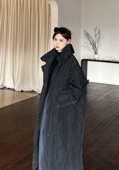 Abrigo Largo Invierno Talla Grande Estilo Coreano para Mujer - Image 20