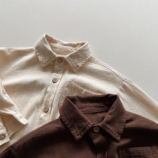 Abrigo Camisa de Algodón Manga Larga para Niños - Image 13