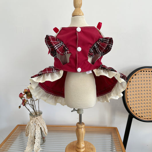 Vestido Lolita Princesa con Moño y Encaje Cuadros - Image 7