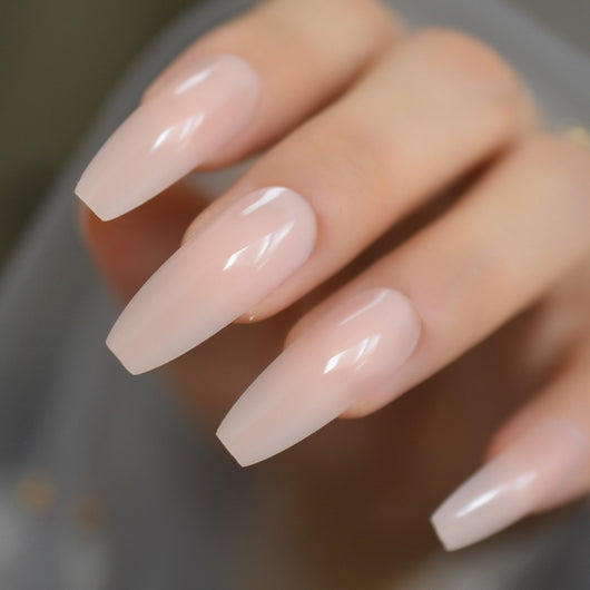 Uñas Postizas Extra Largas Tono Natural - Image 9