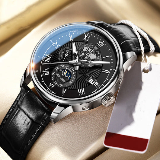 Reloj Mecánico Automático de Moda con Tres Esferas y Seis Agujas - Image 13