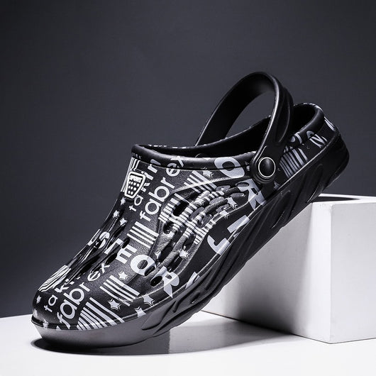 Sandalias de Verano con Estampado de Letras para Hombre - Image 8