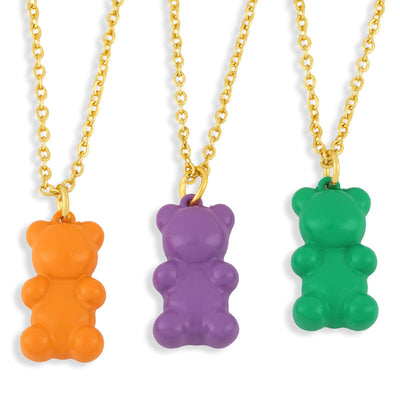 Collar Colgante Osito Adorable con Efecto Goteo de Color - Inspiración Bosque - Image 19
