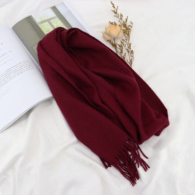 Bufanda de Lana Premium Gruesa para Invierno - Colores Sólidos Versátiles - Image 16