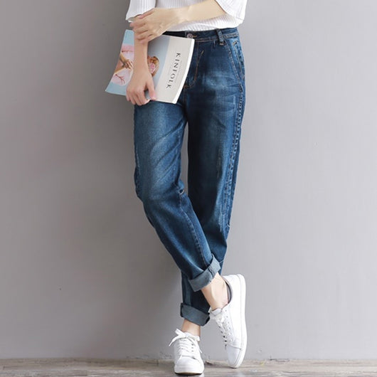 Jeans Mujer Cintura Suelta Pierna Recta Talla Pequeña - Image 8