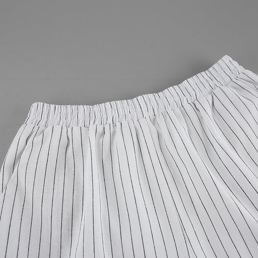 Camisa Manga Larga a Rayas Blancas - Dos Piezas Cómoda - Image 15
