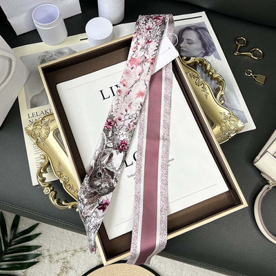 Pañuelo de Seda Delgado - Cinta para Cabello y Accesorios de Moda - Image 31
