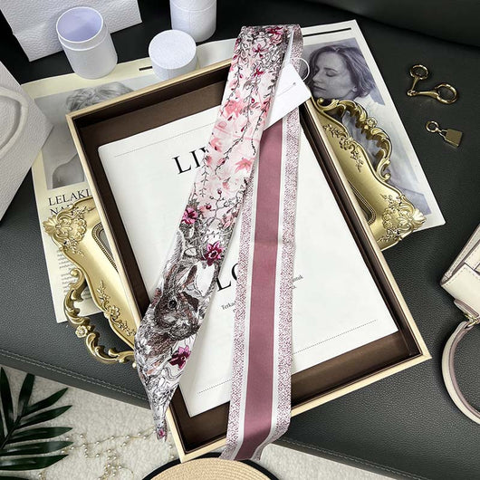 Pañuelo de Seda Delgado - Cinta para Cabello y Accesorios de Moda - Image 31