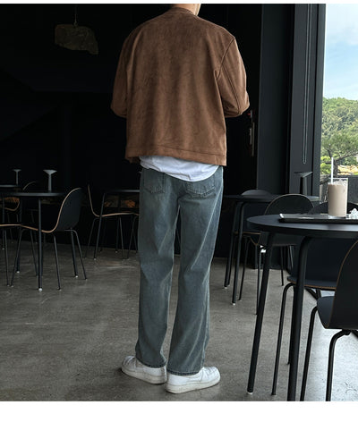 Chaqueta Café con Cuello de Pie - Image 16