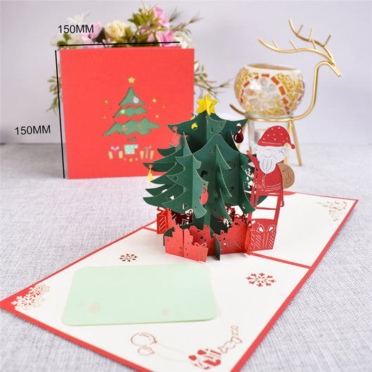 Tarjetas Navideñas Emergentes 3D Árbol de Navidad con Decoraciones y Pegatinas - Image 6